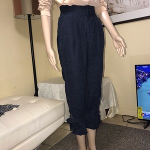 Navy cropped pants